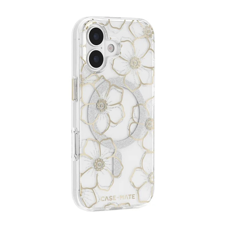 iPhone 17 Case-Mate Floral Gems MagSafe Case Gold