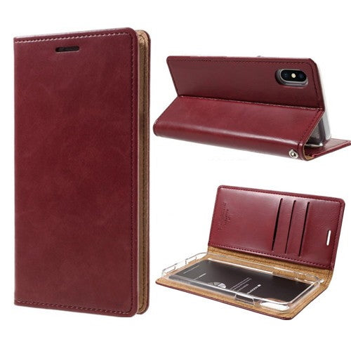 Mercury Blue Moon Flip Case Cover For iPhone X/XS - Ruby Wine