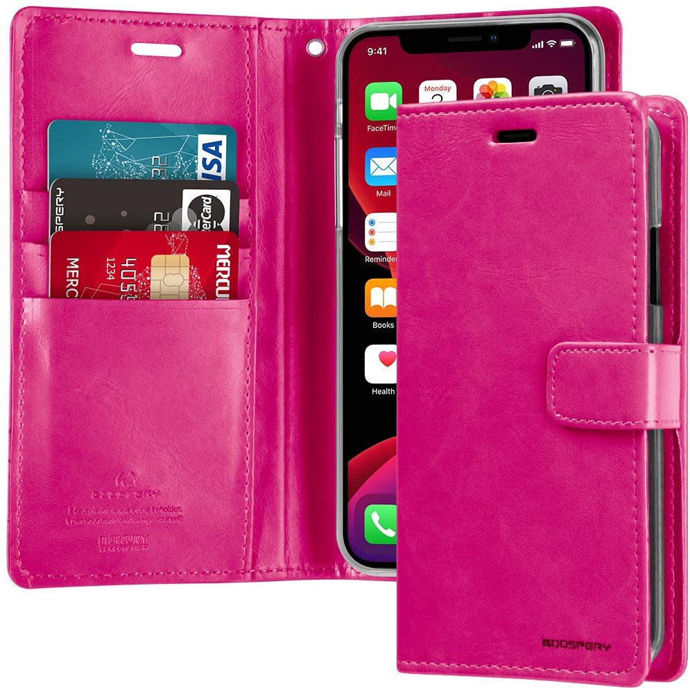 Mercury Blue Moon Flip Case Cover For iPhone X/XS - Rose/Pink