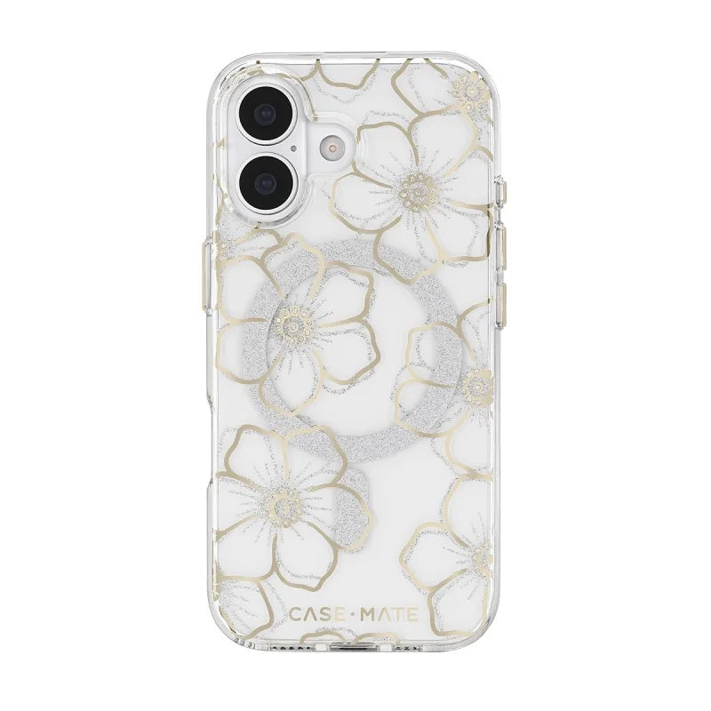 iPhone 17 Case-Mate Floral Gems MagSafe Case Gold