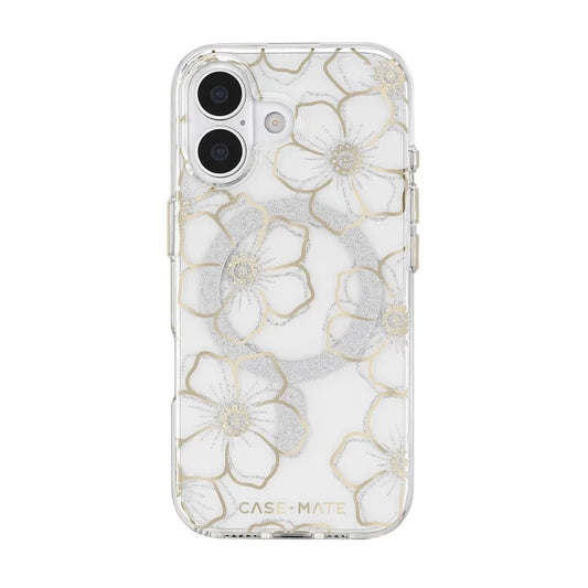 iPhone 17 Case-Mate Floral Gems MagSafe Case Gold