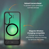 Samsung S24/S25 EFM Alta Case with D3O BIO Black/Clear