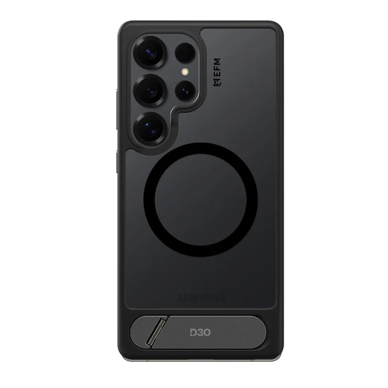 Samsung S25 Ultra EFM Alta Case with D3O BIO Black Clear
