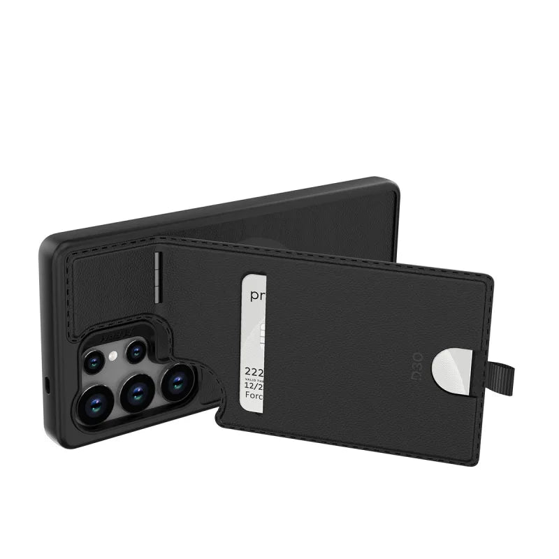 Samsung S25 Ultra EFM Berlin Wallet Case with D3O BIO Black