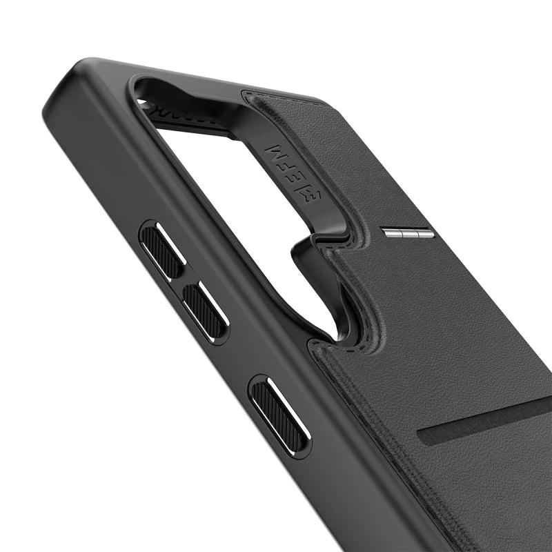 Samsung S25 Ultra EFM Berlin Wallet Case with D3O BIO Black