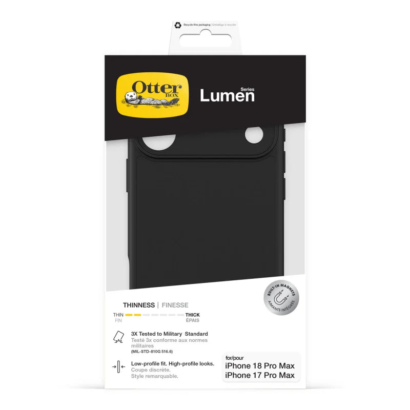 iPhone 17 Pro Max / 18 Pro Max OtterBox OtterBox Lumen MagSafe Case Black
