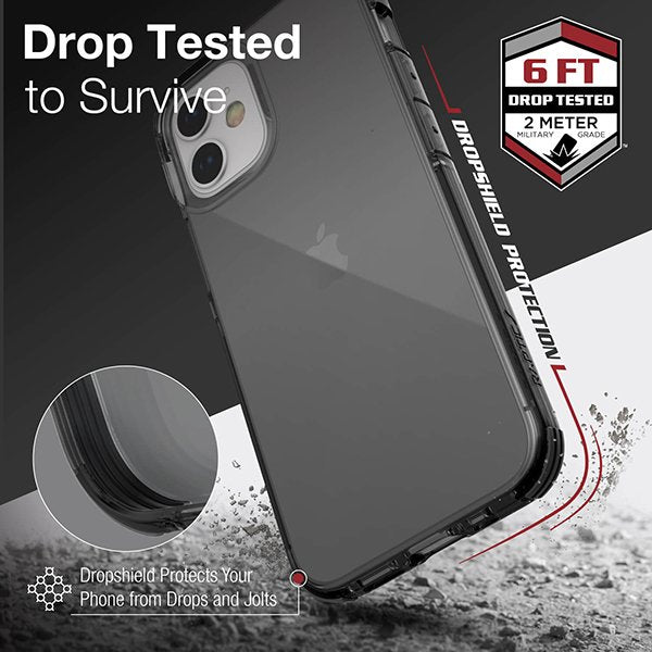 Raptic Clear Case for iPhone 12 Mini (5.4) Black