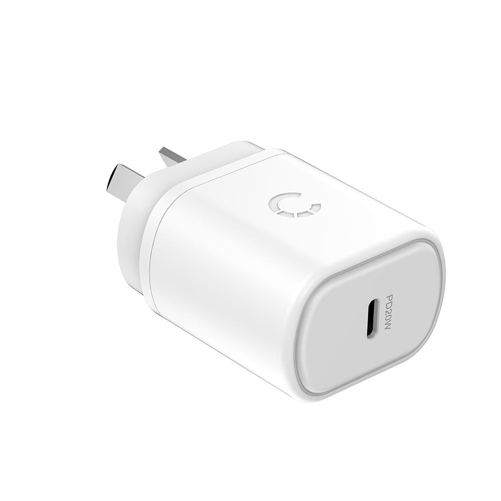 Cygnett PowerPlus 20W USB-C PD Wall Charger - White