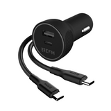EFM 39W Dual Port Car Charger with Type C to Type C Cable
