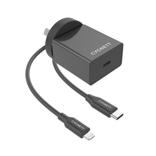 Cygnett PowerPlus 18W Wall Charger + Lightning to USB-C Cable