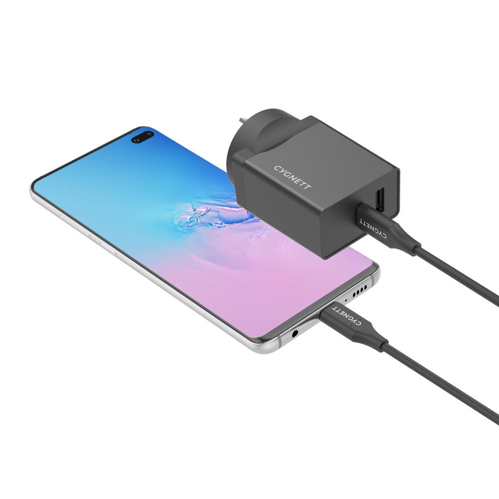 Cygnett PowerPlus 18W Dual Wall Charger USB-C and USB-A (QC 3.0) + USB-C to USB-C Cable