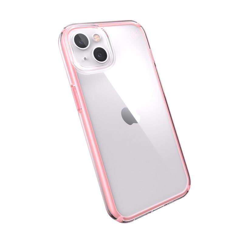Speck Presidio® Perfect-Clear with Impact Geometry Grip Case for iPhone 13 Rosy Pink