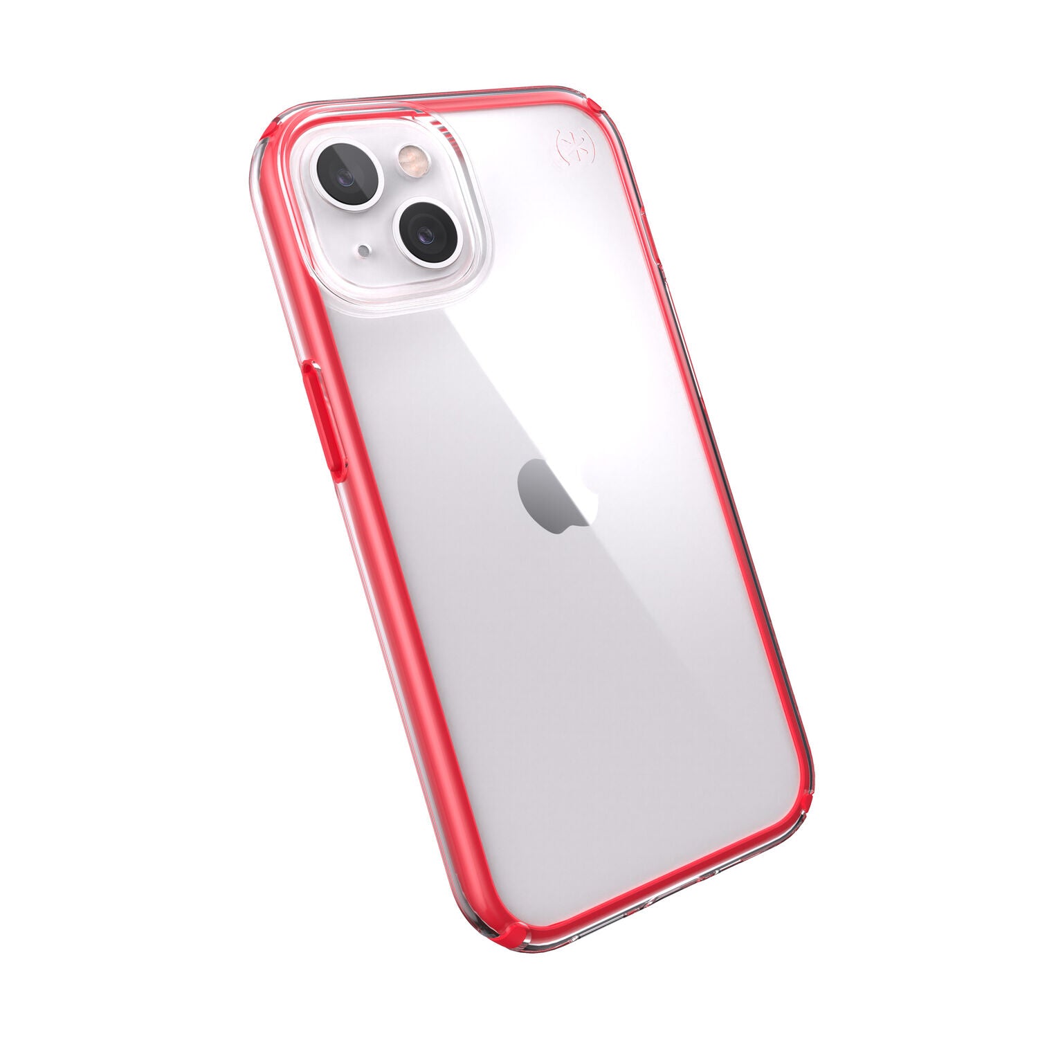 Speck Presidio® Perfect-Clear with Impact Geometry Grip Case for iPhone 13 Unreal Red