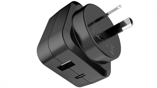 Cygnett PowerPlus 30W Dual USB (USB-C & USB-A) Wall Charger - Black