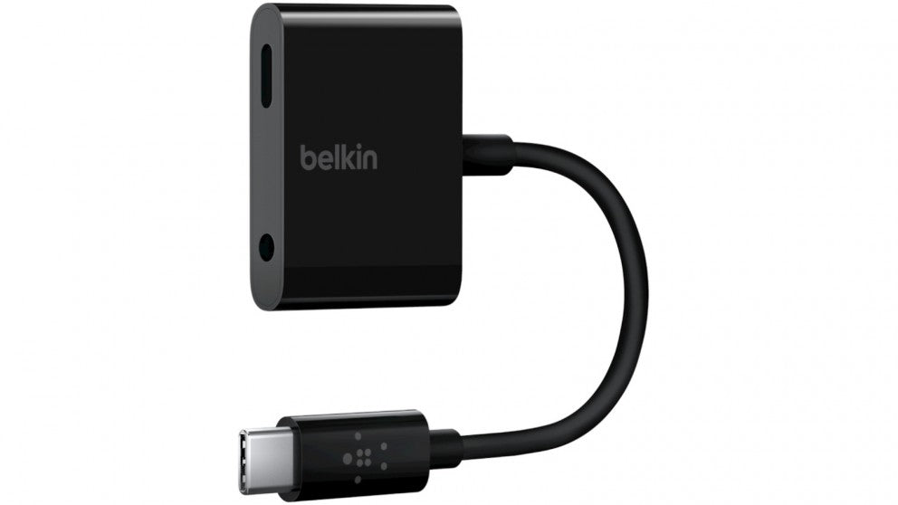 Belkin RockStar 3.5mm Audio + USB-C Charge Adapter