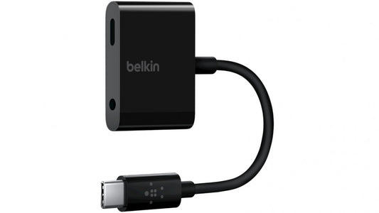 Belkin RockStar 3.5mm Audio + USB-C Charge Adapter