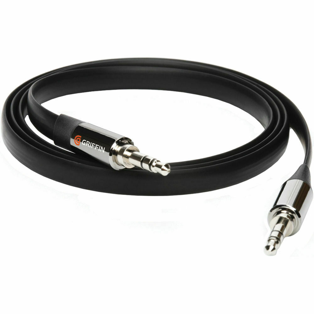 Griffin 3.5mm Aux Cable Flat 3ft Black