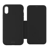 EFM Monaco D3O Wallet Case Leather Cover for Apple iPhone XS Max Black/Space GRY