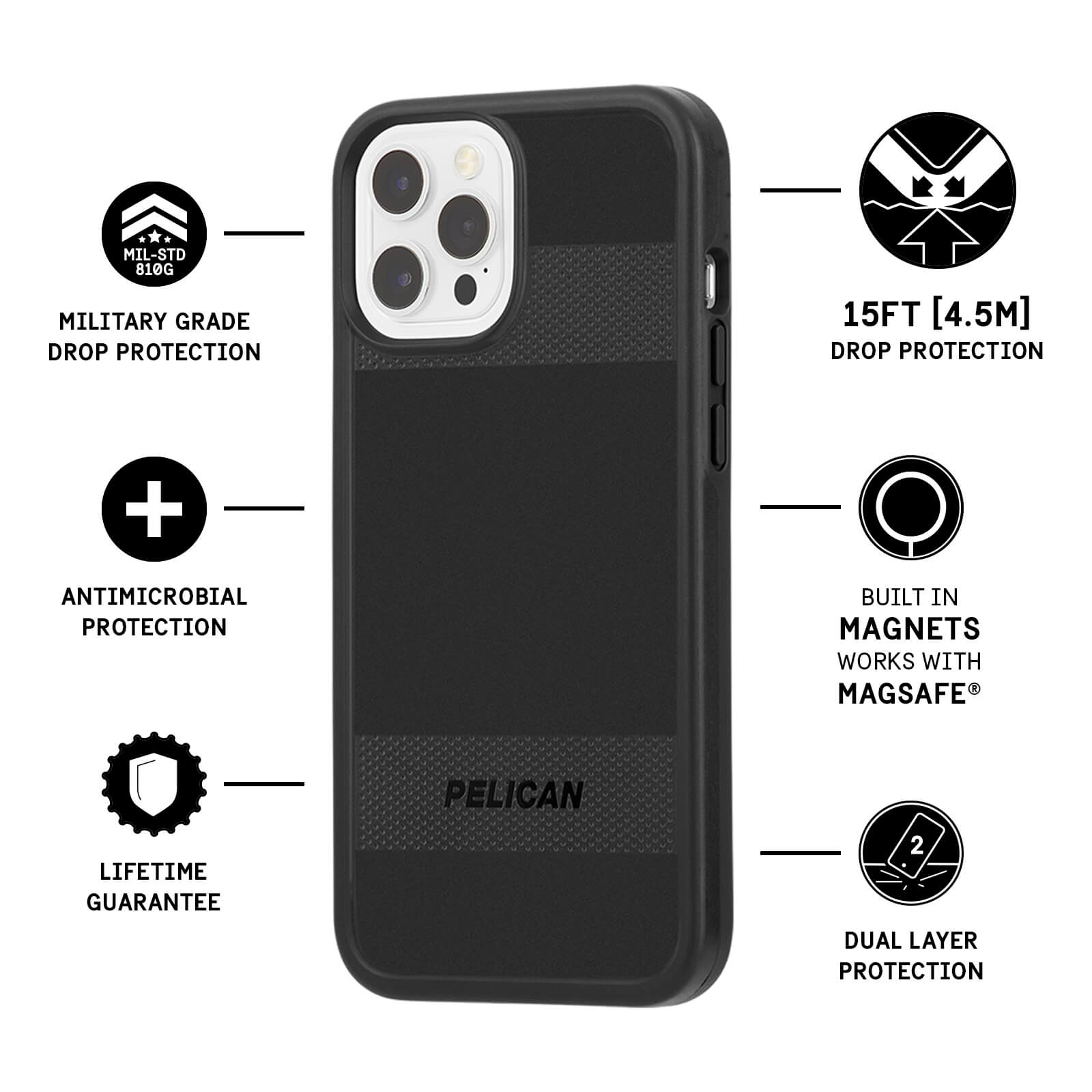 Pelican Protector for iPhone 13 (Works with Magsafe)